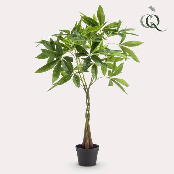 Plante Artificielle Pachira Aquatica Déco Intérieur Tronc Réaliste 90cm - ComfortXL Green Living - Image 1