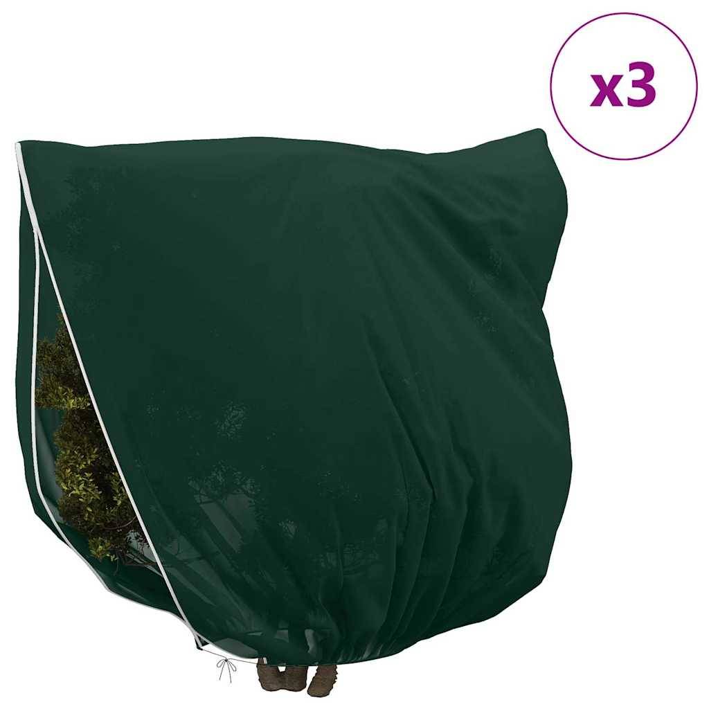 Lot 3 Grandes Housses Hivernage avec Zip et Cordon Tissu Non-Tissé Protection Arbustes Vert 2x2,36m – ComfortXL Outdoor Living - Image 4