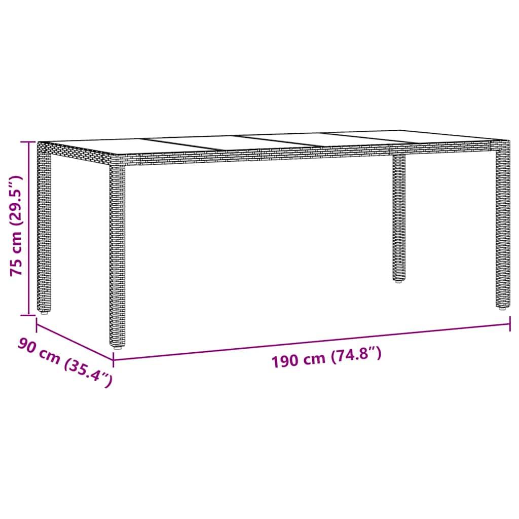 Table et chaises de jardin 6 places en polyrotin beige pour repas en terrasse et extérieur – ComfortXL Outdoor Living - Image 4