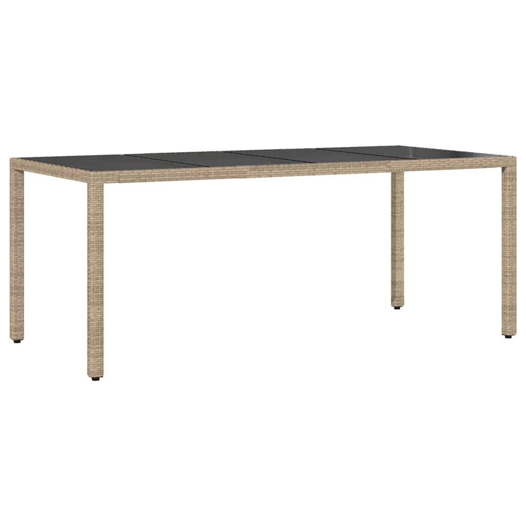Table et chaises de jardin 6 places en polyrotin beige pour repas en terrasse et extérieur – ComfortXL Outdoor Living - Image 5