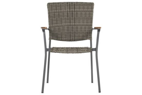 Châlet-Jardin - Chaise Sintra en résine tressée - pieds en aluminium - Anthracite/marron grisé Chalet & Jardin - Image 1