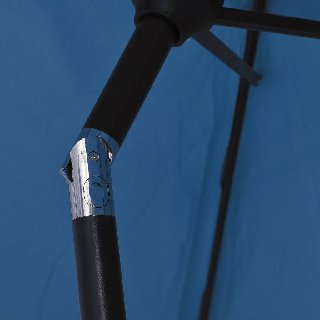 Helloshop26 - Parasol d'extérieur avec poteau en métal 300 x 200 cm azuré - Imagen 5