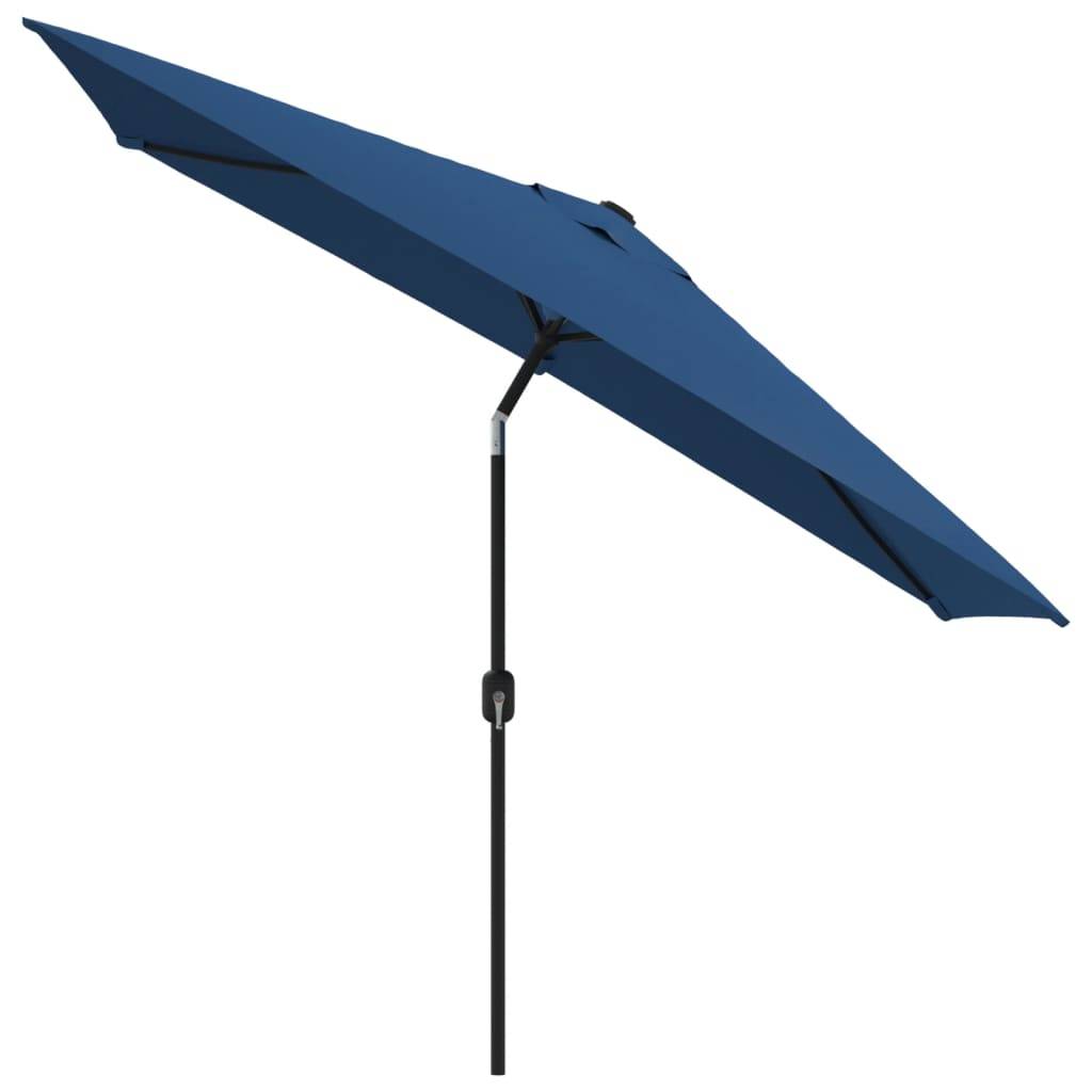 Helloshop26 - Parasol d'extérieur avec poteau en métal 300 x 200 cm azuré - Imagen 2