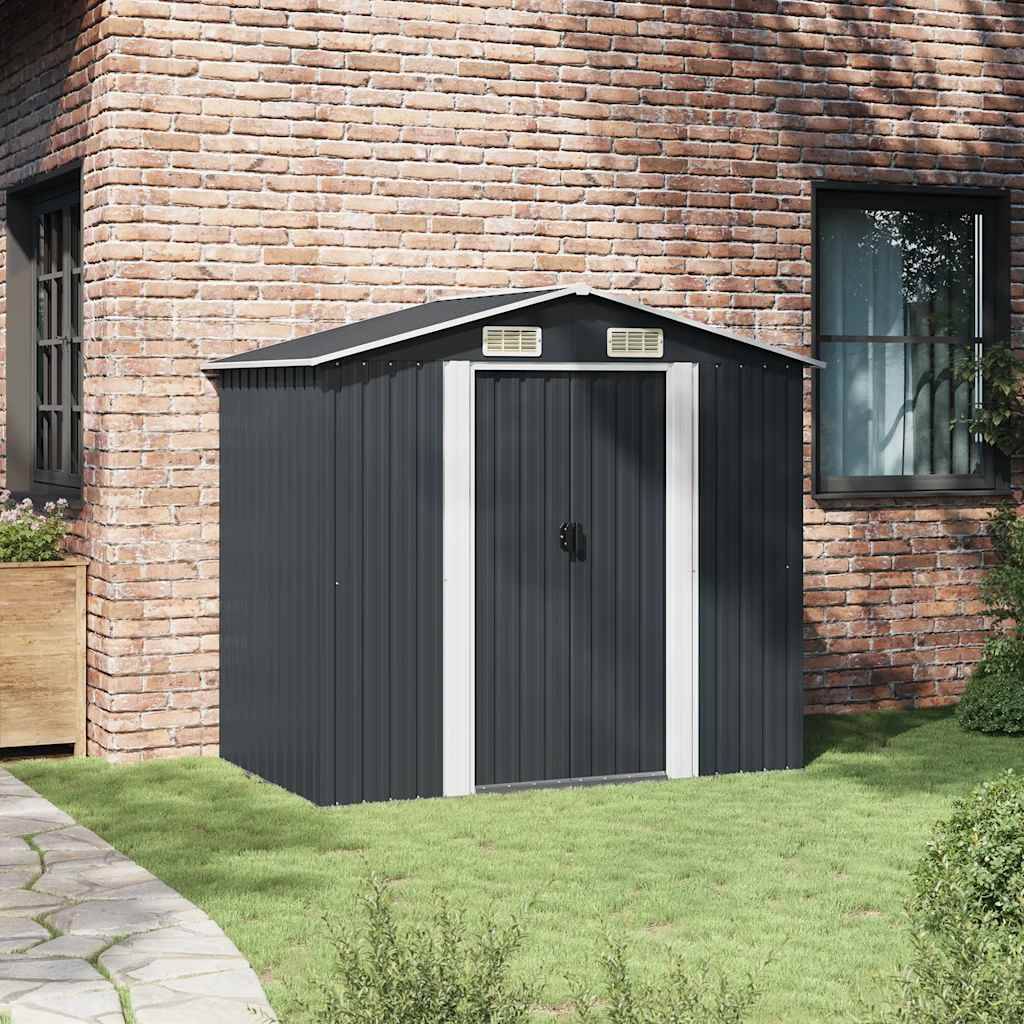 PANGIVO - Abri de jardin avec double porte coulissante - Acier galvanisé - Anthracite - Surface au sol 2,31m² - PANGIVO - Image 3