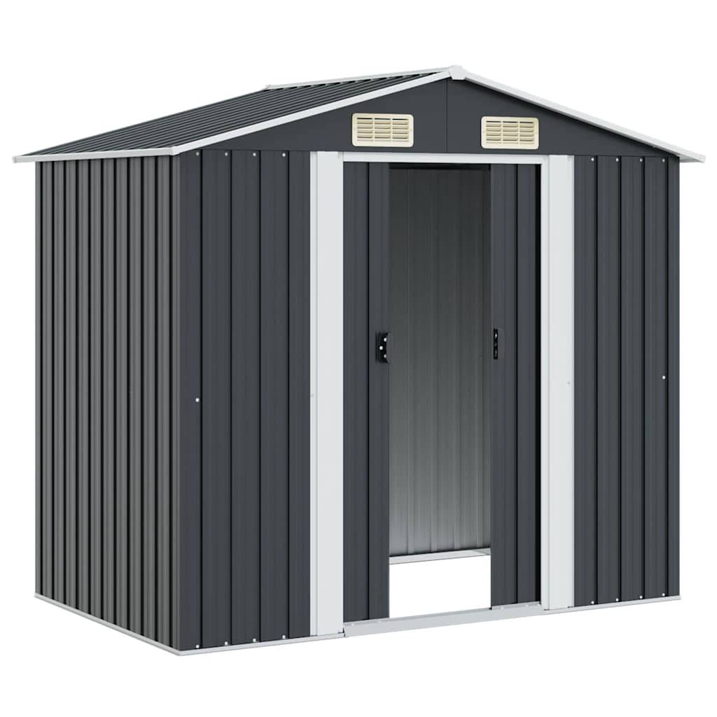 PANGIVO - Abri de jardin avec double porte coulissante - Acier galvanisé - Anthracite - Surface au sol 2,31m² - PANGIVO - Image 4