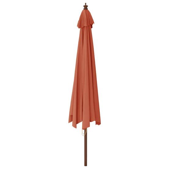 Parasol bois terre cuite 400 x 400 x 273 cm - PANGIVO - Image 5