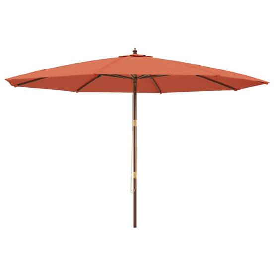 Parasol bois terre cuite 400 x 400 x 273 cm - PANGIVO - Image 2