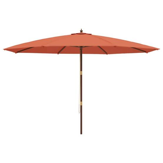 Parasol bois terre cuite 400 x 400 x 273 cm - PANGIVO - Image 4