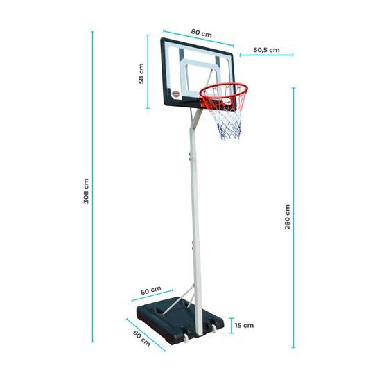 Panier de Basket sur Pied Mobile "Charlotte" Hauteur Réglable de 2,1m a 2,6m BUMBER - Image 3