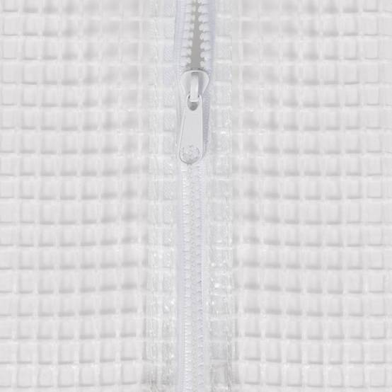 IDMARKET - Bâche de rechange pour serre de jardin tunnel 6m² 3 x 2 x 2 m anti-UV avec porte et fenêtres ROMA blanche - Image 7