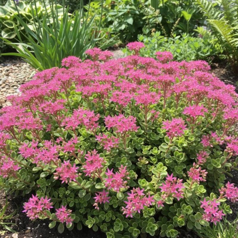 Orpin Splendens, Sedum à fleurs Rose/ - feuillage Persistant - Godet - 5/20 cm - Imagen 1