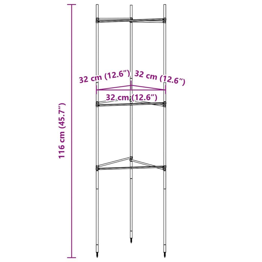 Vidaxl - Cage à tomates 2 pcs 116 cm acier et PP vidaXL 4009283 - Image 3