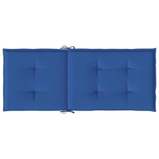 Coussins de chaise de jardin à dossier haut polyester bleu royal 120 x 50 x 3 cm - PANGIVO - Image 7