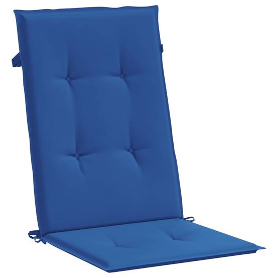 Coussins de chaise de jardin à dossier haut polyester bleu royal 120 x 50 x 3 cm - PANGIVO - Image 5