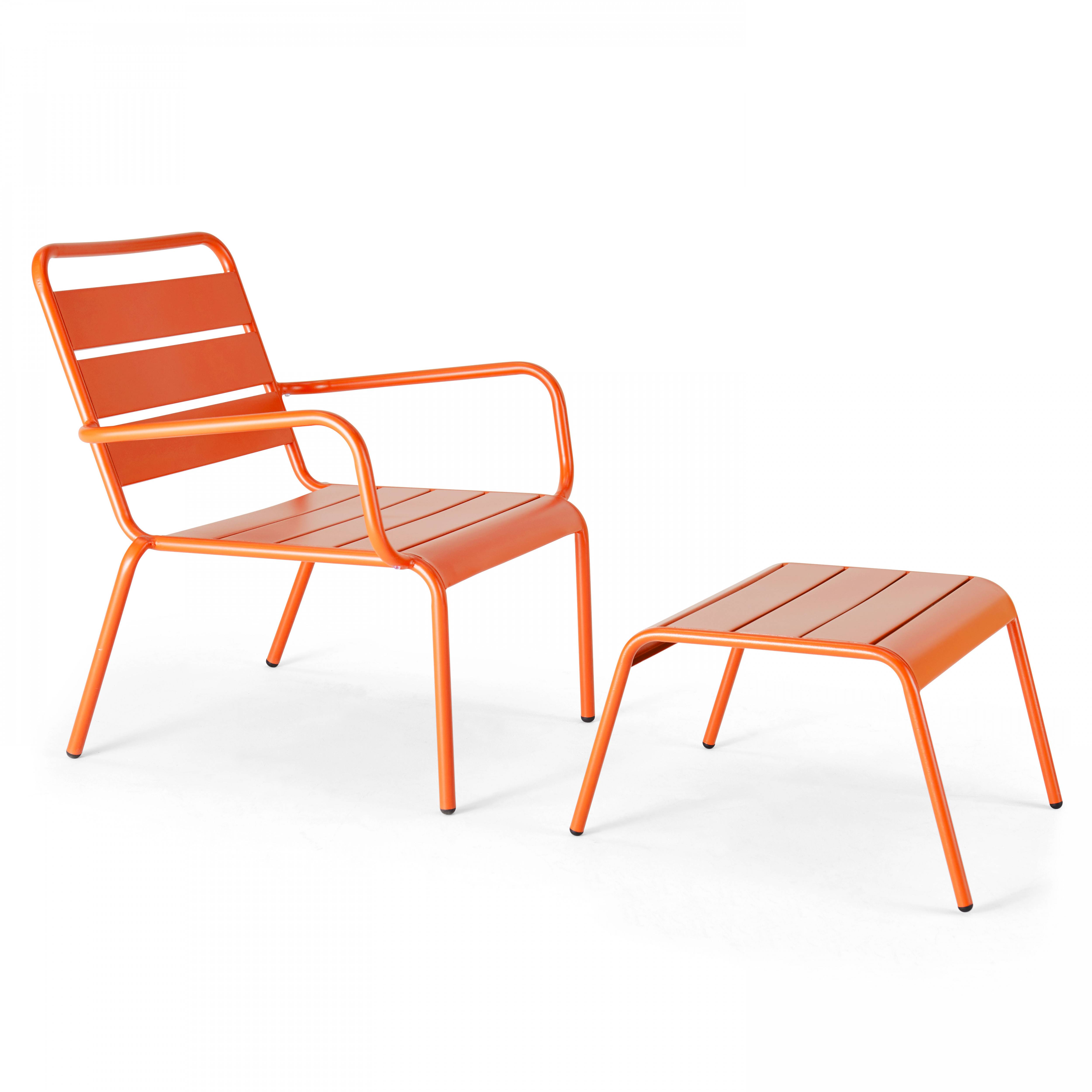 Oviala - Repose pied en métal orange Palavas - Oviala - Imagen 5
