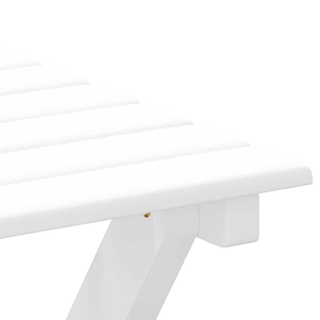Maison Chic - Table de jardin - Table d’appoint pliable blanc bois de peuplier massif HL841 - Image 7
