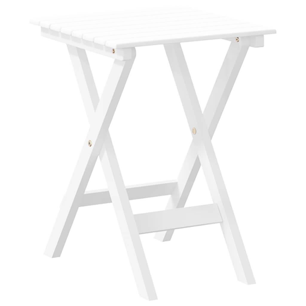 Maison Chic - Table de jardin - Table d’appoint pliable blanc bois de peuplier massif HL841 - Image 1