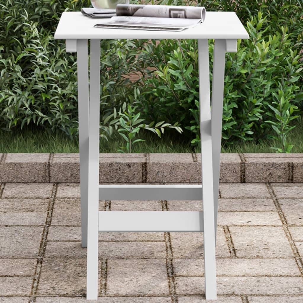 Maison Chic - Table de jardin - Table d’appoint pliable blanc bois de peuplier massif HL841 - Image 2
