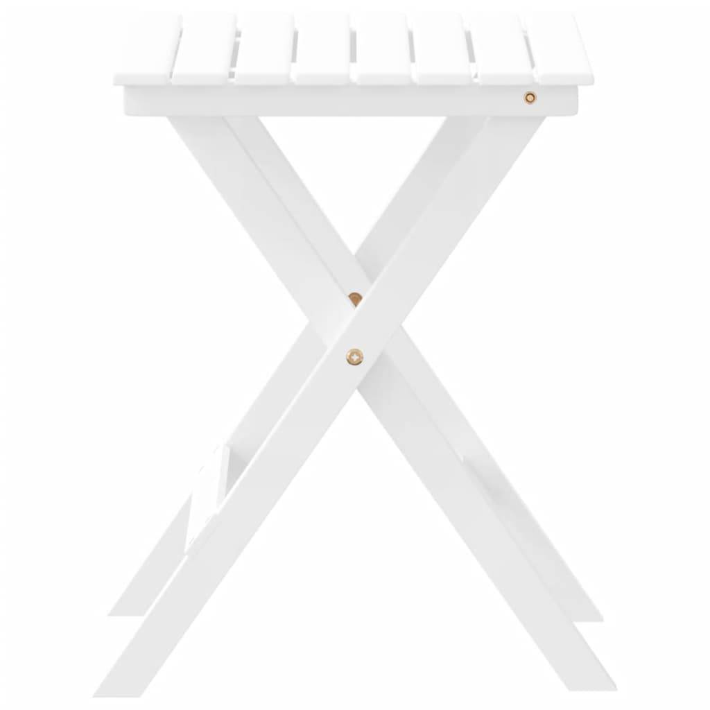Maison Chic - Table de jardin - Table d’appoint pliable blanc bois de peuplier massif HL841 - Image 5