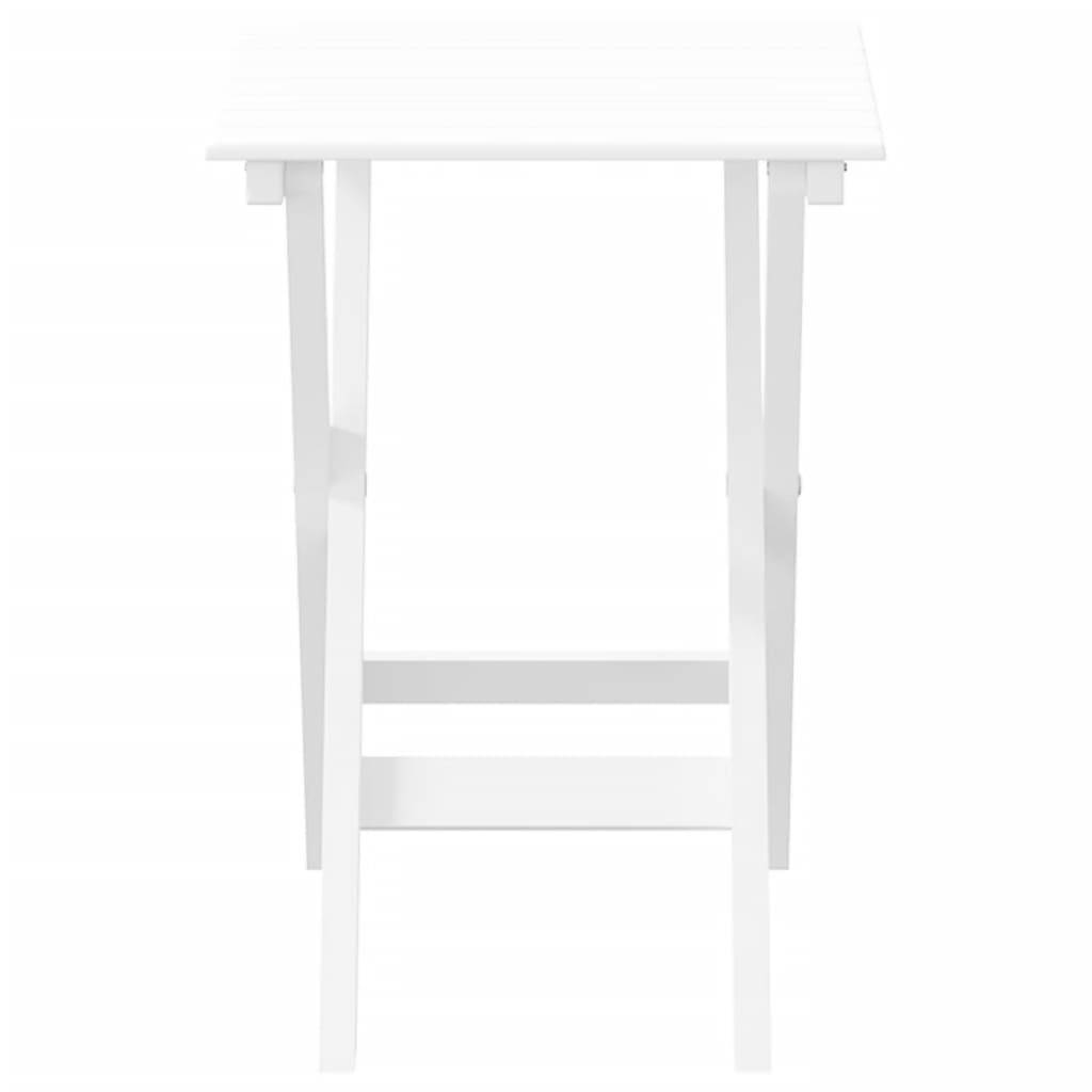 Maison Chic - Table de jardin - Table d’appoint pliable blanc bois de peuplier massif HL841 - Image 4
