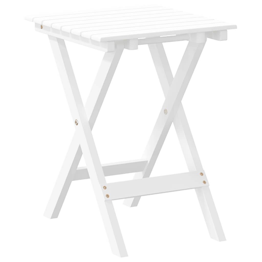 Maison Chic - Table de jardin - Table d’appoint pliable blanc bois de peuplier massif HL841 - Image 6
