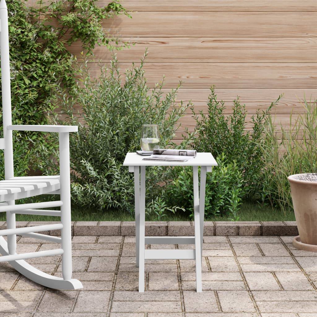 Maison Chic - Table de jardin - Table d’appoint pliable blanc bois de peuplier massif HL841 - Image 3