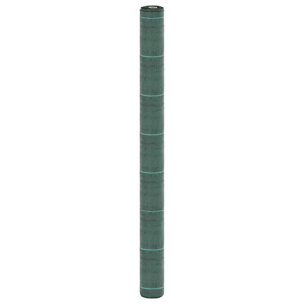 Toile de paillage polypropylène pour jardin potager anti-mauvaises herbes 1,5x10 m Vert - ComfortXL Outdoor Living - Image 1