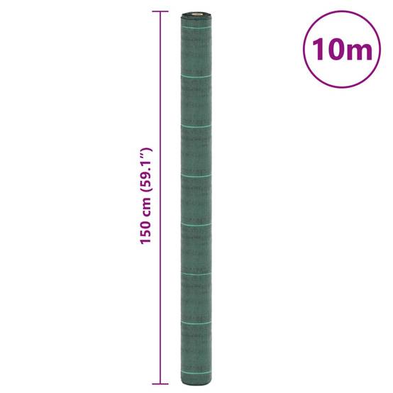 Toile de paillage polypropylène pour jardin potager anti-mauvaises herbes 1,5x10 m Vert - ComfortXL Outdoor Living - Image 8