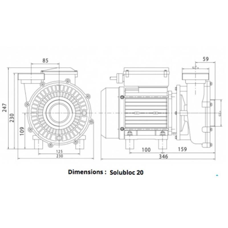 Pompe de filtration ACIS Vipool Solubloc PHT compatible Desjoyaux - Imagen 2
