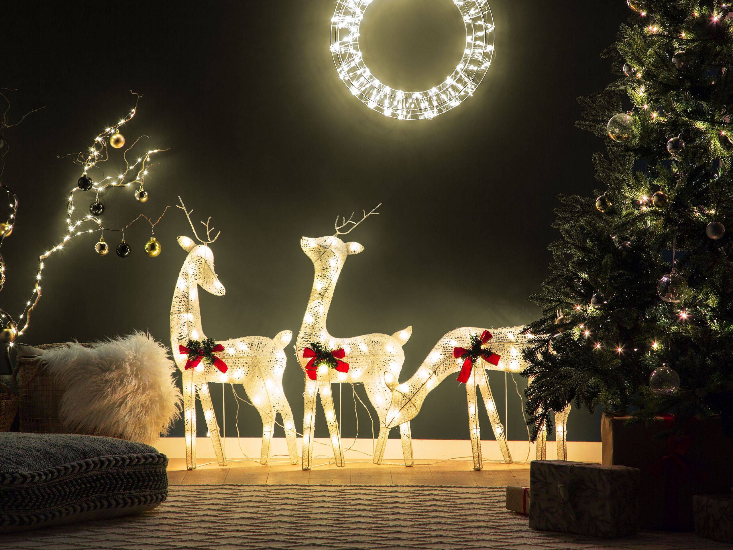 Beliani - Décoration LED Métal Blanc ANGELI - Beliani - Imagen 1