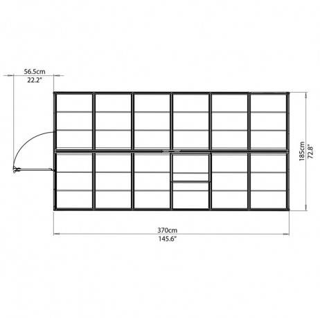 Canopia - Serre de jardin en polycarbonate Harmony  6,84 m², Couleur Argent, Ancrage au sol Oui - Image 7