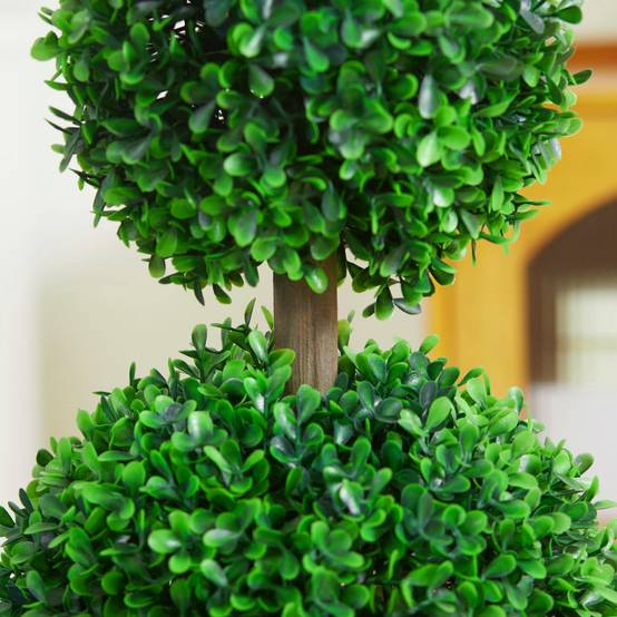 Buis artificiels sur pied plastique pour entrée magasin jardin sans soin 60cm vert - ComfortXL Outdoor Living - Image 10