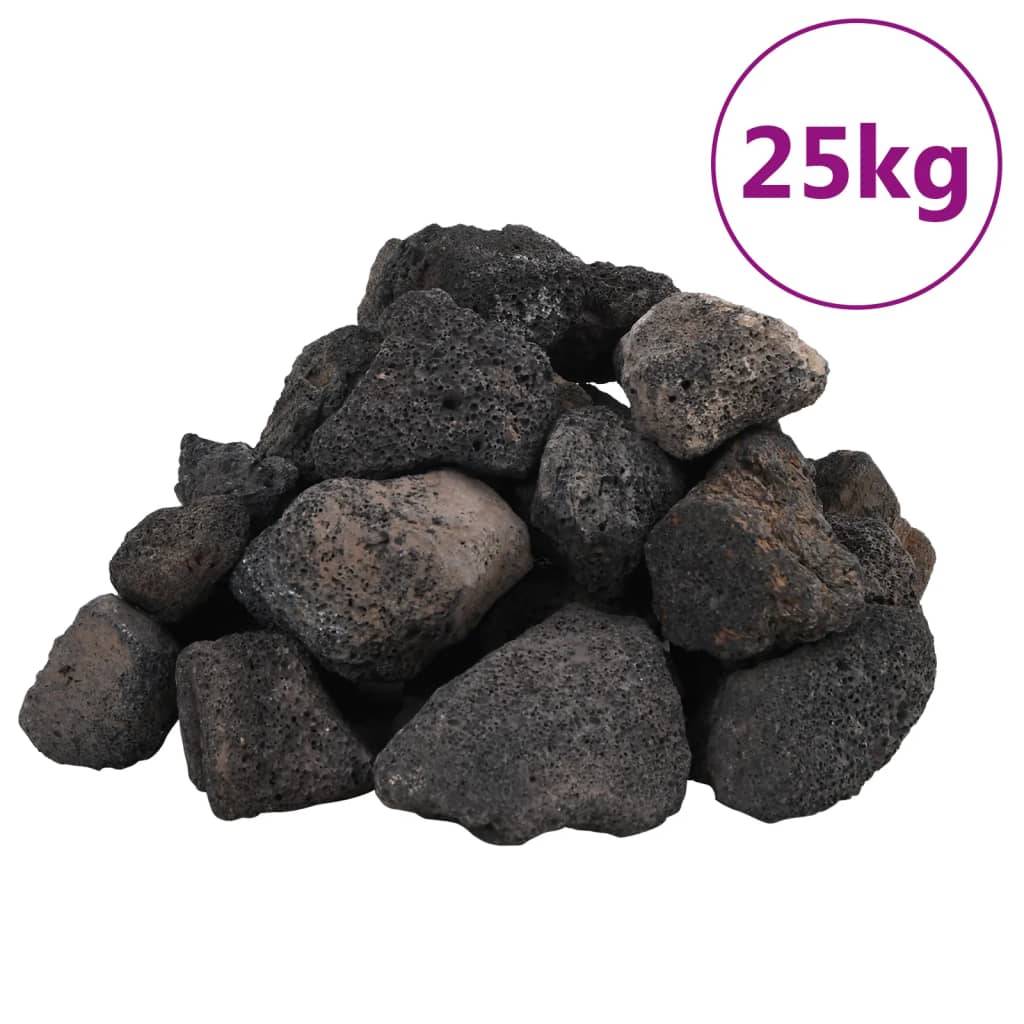 Pierres de Lave Décoratives pour Bassin et Jardin 25 kg Noir 5-8 cm - ComfortXL Outdoor Living - Image 2