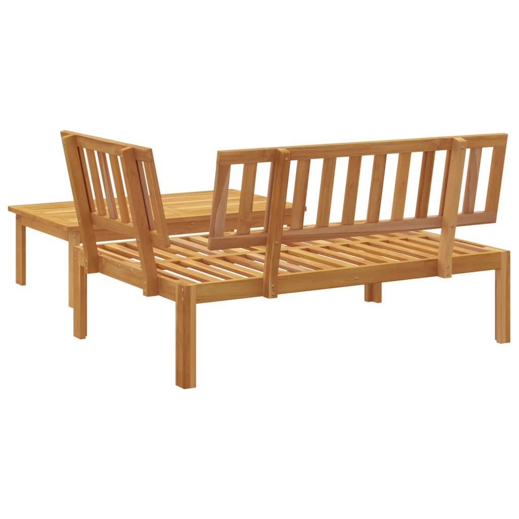 Salon de Jardin Palette 2 Pièces Bois d'Acacia Massif avec Canapé d'Angle et Table Basse Brun – ComfortXL Outdoor Living - Image 5
