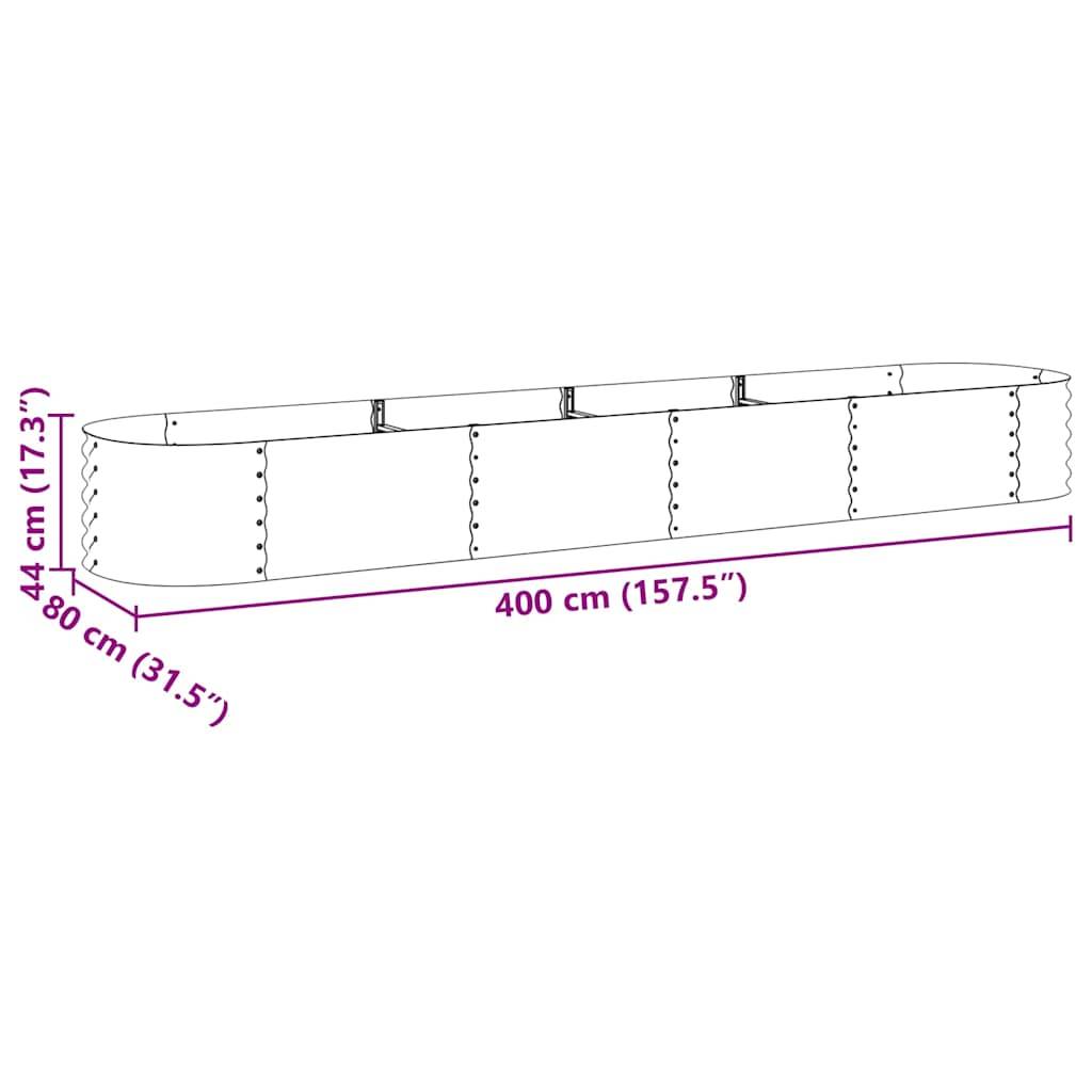 Prolenta Premium - Jardinière acier argent  400 x 80 x 44 cm  - Prolenta premium p3114.9 - Image 8