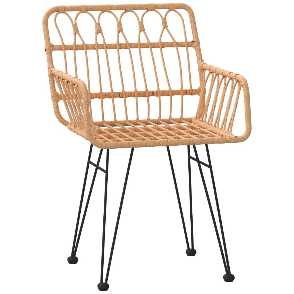 Salon de Jardin 4 Personnes Résine Tressée Table Carrée 80cm Verre Brun – ComfortXL Outdoor Living - Image 5