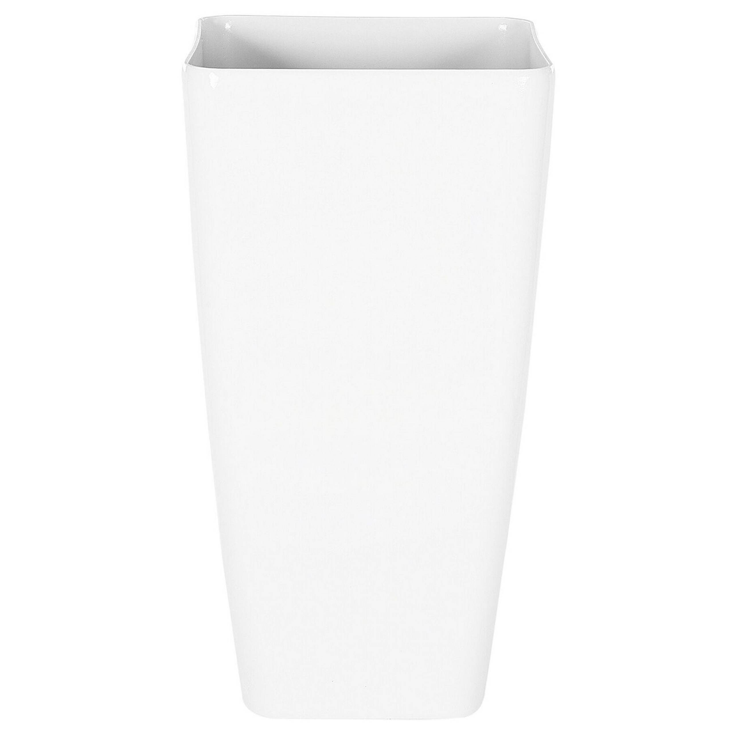 Beliani - Lot de 2 Hauts Pots de Fleurs 30 x 30 x 57 cm Blancs en Mélange de Pierres Fibres de Verre et Résine au Design Moderne pour Extérieur - Imagen 4