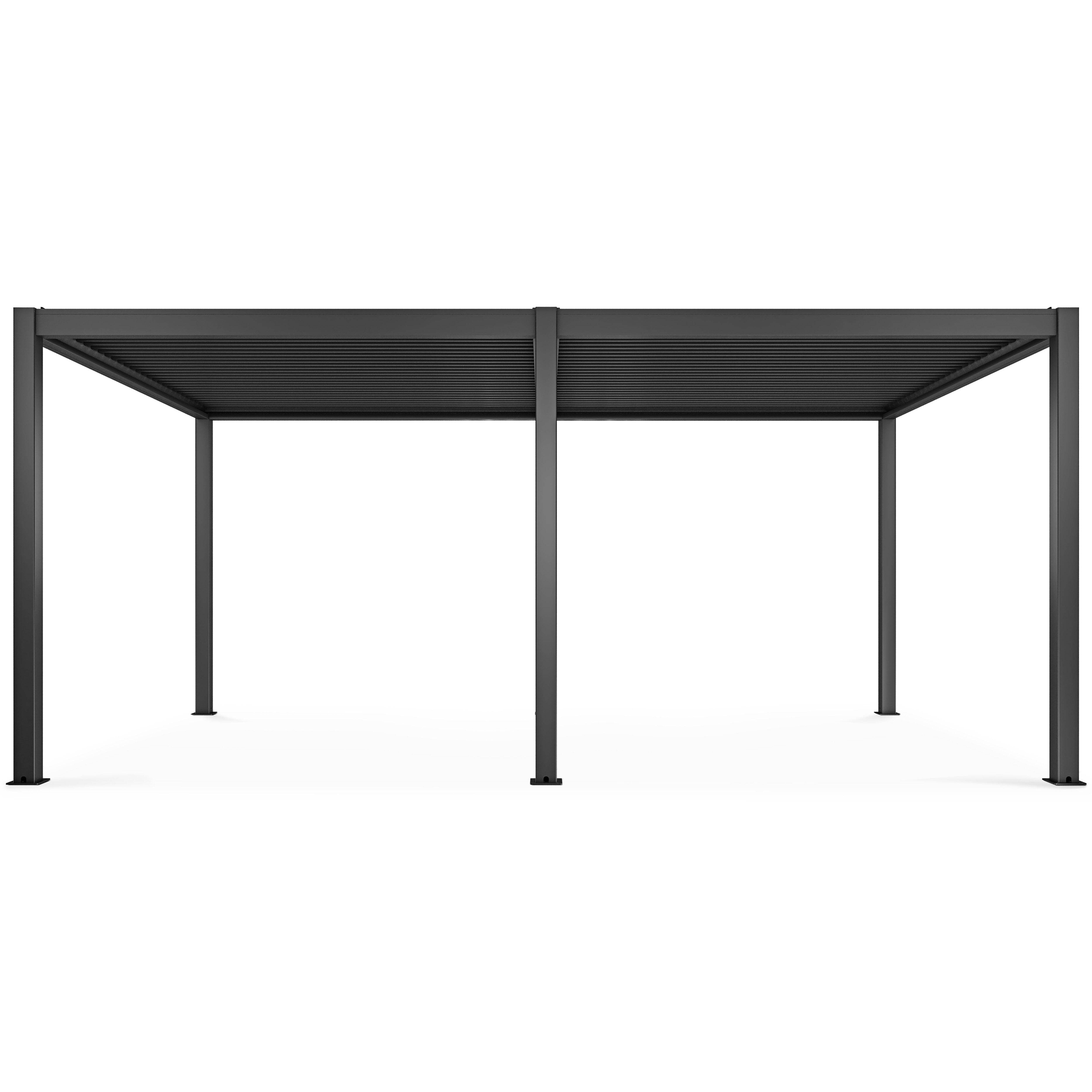 Oviala - Pergola bioclimatique autoportée gris 3 x 6 x 2.57 m Athenes - Oviala - Imagen 1