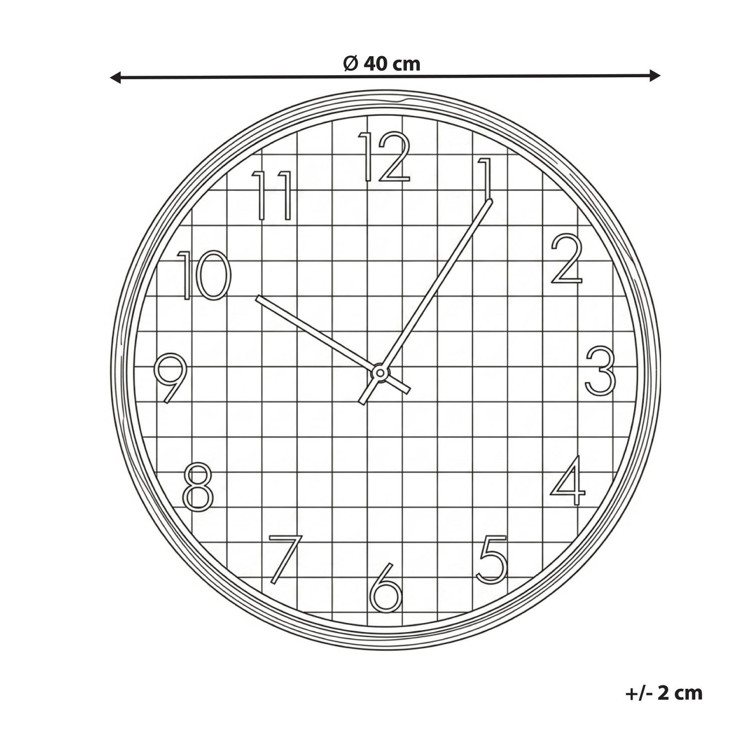 Beliani - Horloge murale Matière synthétique Noir CREUSE - 40x4x40- Beliani - Image 3