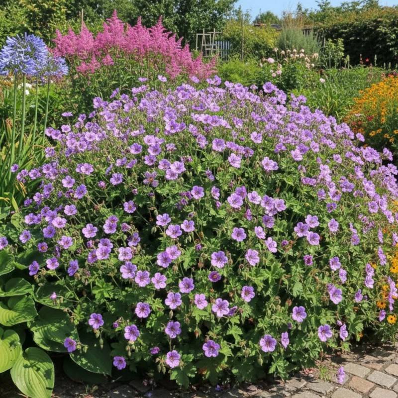 Géranium vivace Mary Anne® à fleurs Bleue/ - feuillage Persistant - Godet