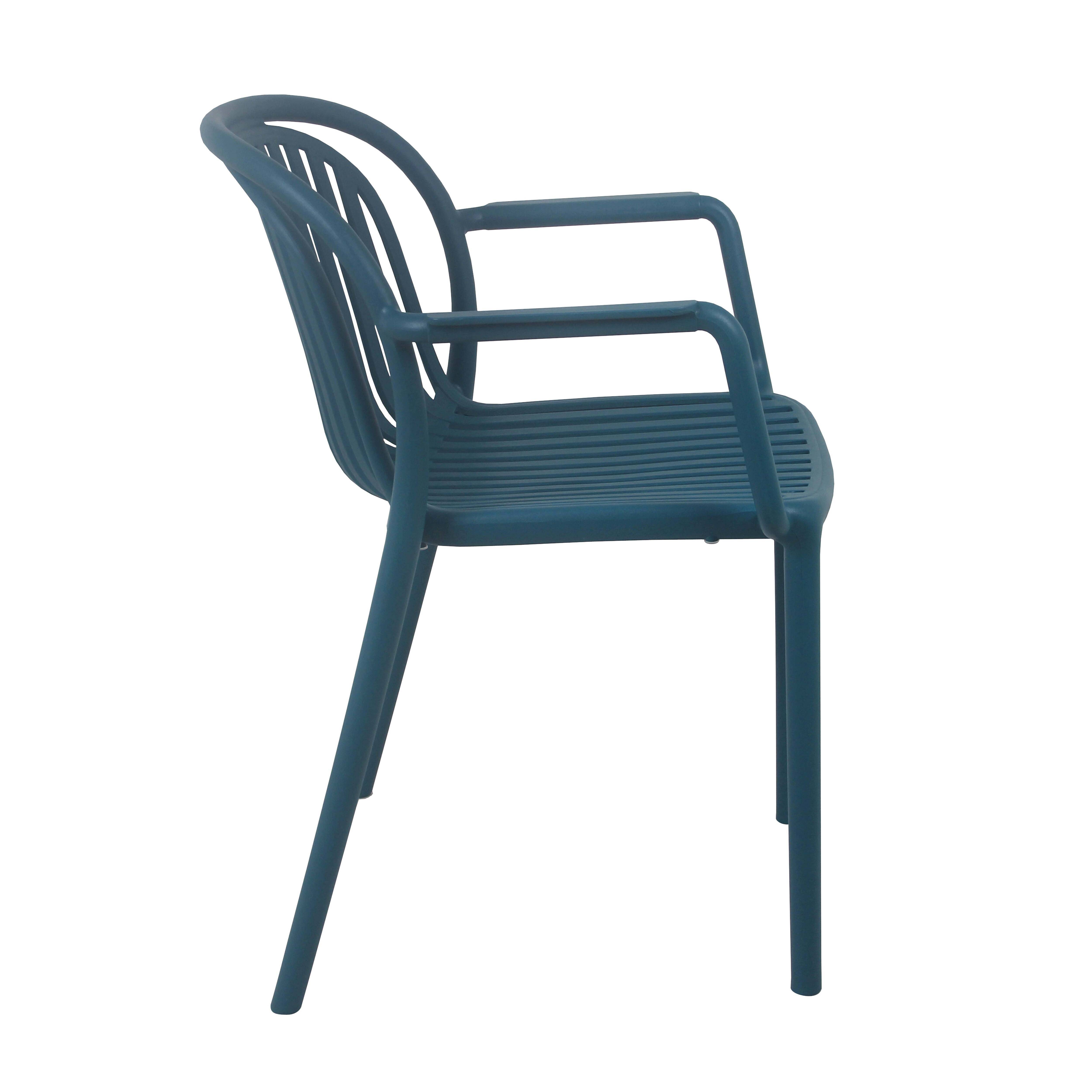 Oviala - Fauteuil de terrasse bleu canard Copenhague - Oviala - Imagen 2