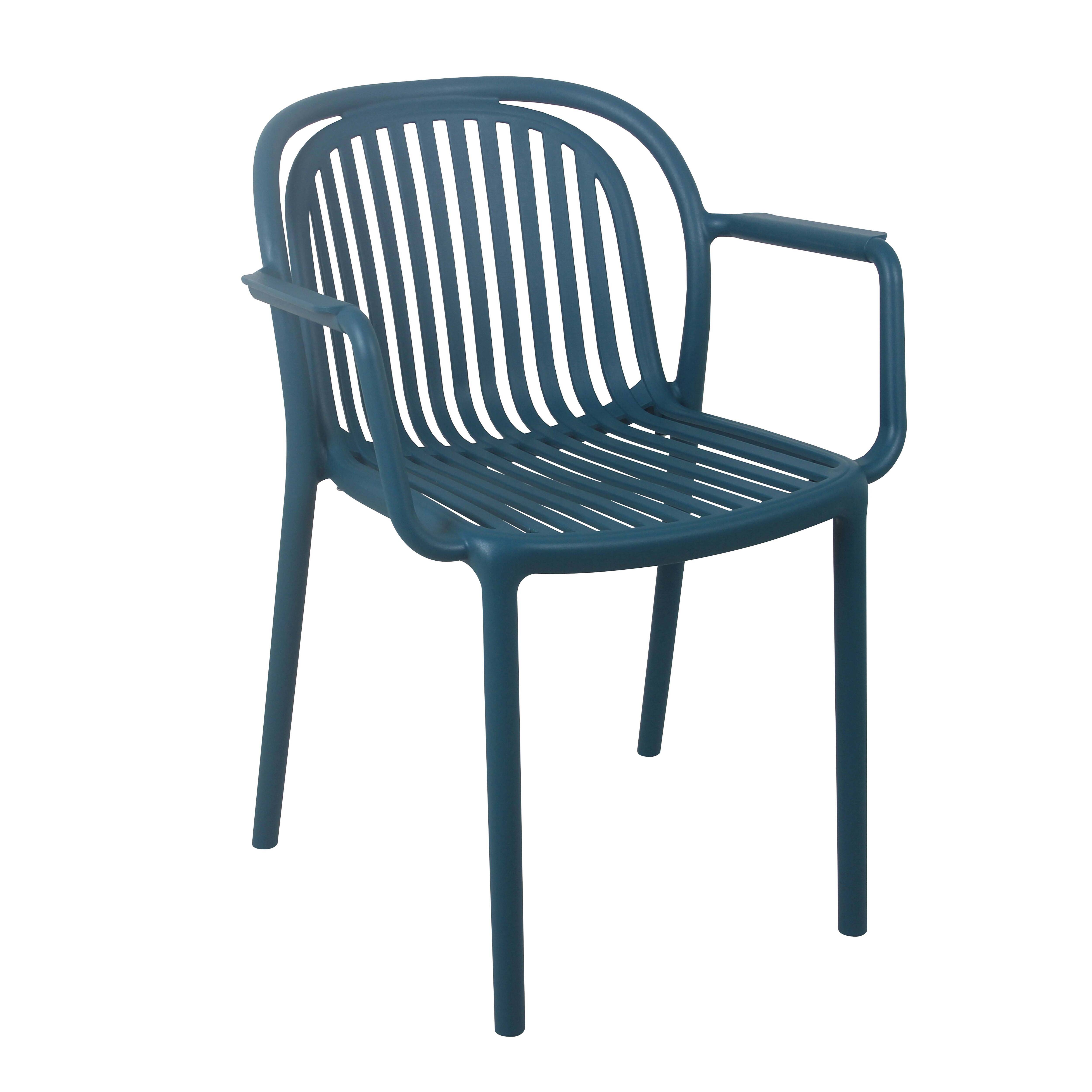 Oviala - Fauteuil de terrasse bleu canard Copenhague - Oviala - Imagen 1