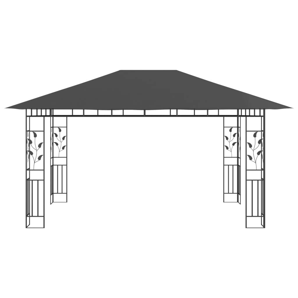 ComfortXL - Tonnelle de Réception Acier avec Moustiquaire Intégrée et Lumières LED Anthracite 4x3 m – ComfortXL Outdoor Living - Image 6
