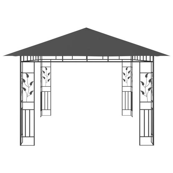 ComfortXL - Tonnelle de Réception Acier avec Moustiquaire Intégrée et Lumières LED Anthracite 4x3 m – ComfortXL Outdoor Living - Image 7