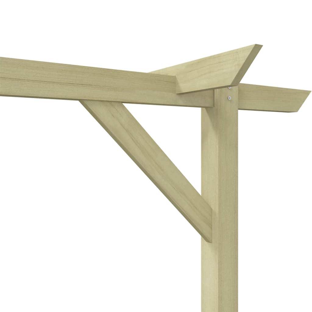 Treillis de Jardin avec Étagères Bois Sapin Massif Gris 55x140cm - ComfortXL Outdoor Living - Image 8