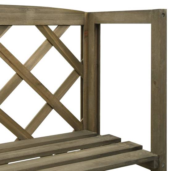 Treillis de Jardin avec Étagères Bois Sapin Massif Gris 55x140cm - ComfortXL Outdoor Living - Image 5