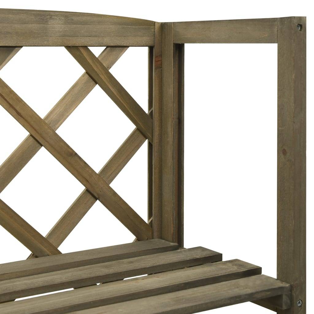 Treillis de Jardin avec Étagères Bois Sapin Massif Gris 55x140cm - ComfortXL Outdoor Living - Image 5