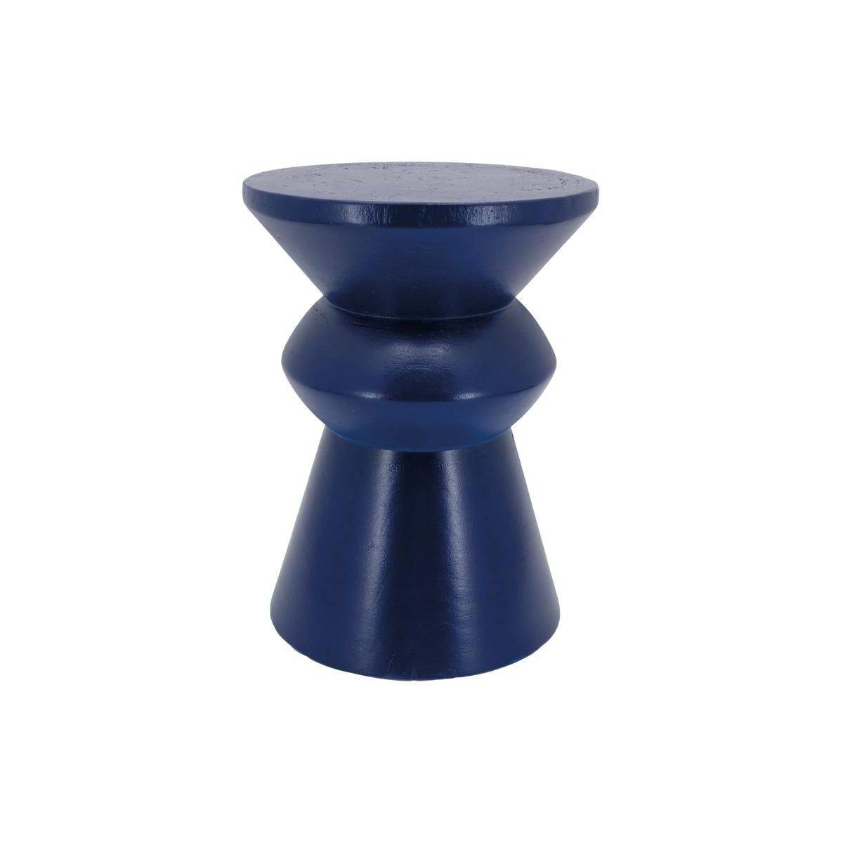 Aubry Gaspard - Tabouret en bois paulownia Pion Bleu - Image 1