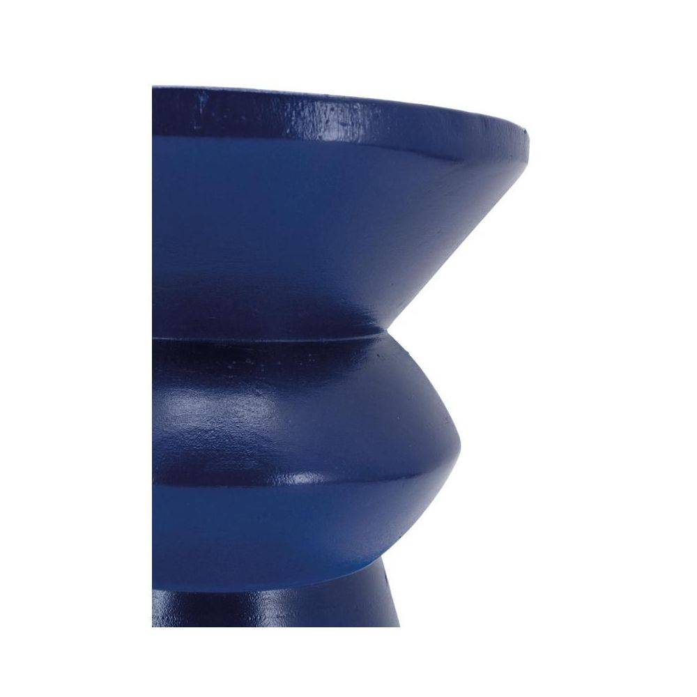 Aubry Gaspard - Tabouret en bois paulownia Pion Bleu - Image 4
