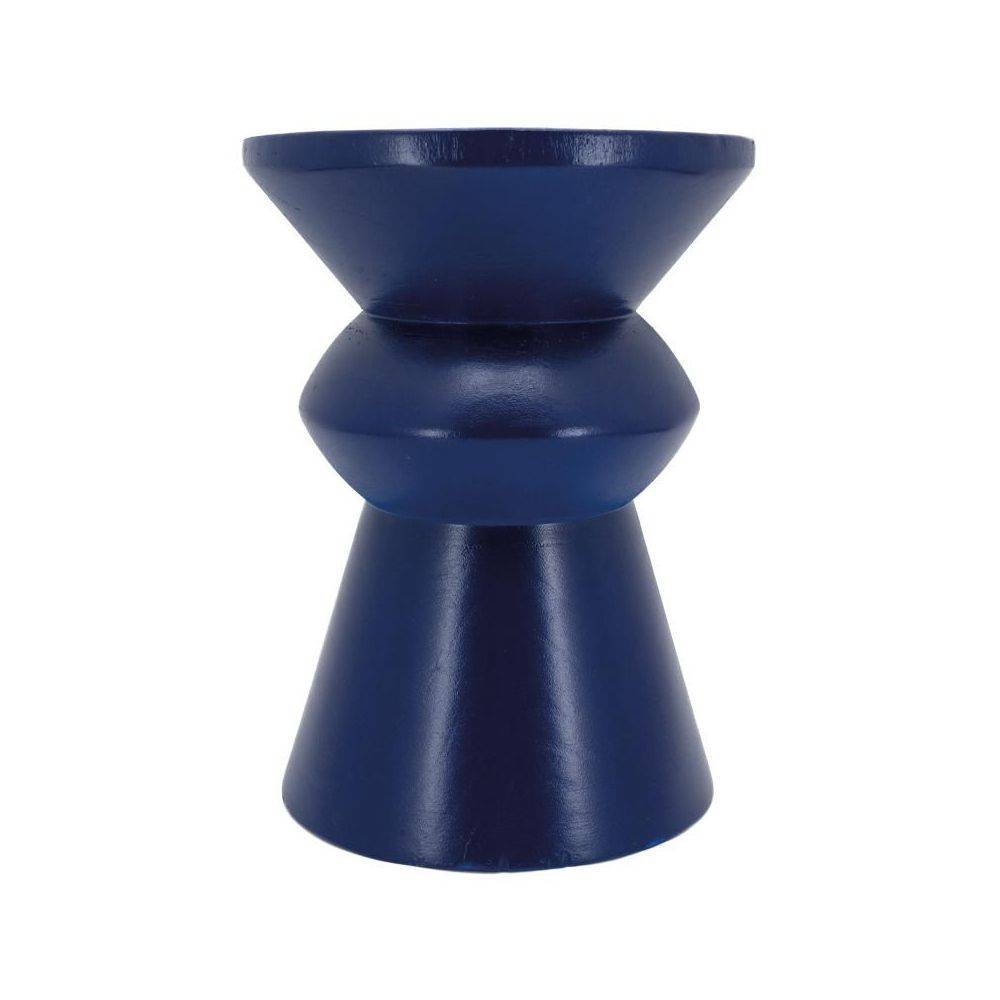 Aubry Gaspard - Tabouret en bois paulownia Pion Bleu - Image 3